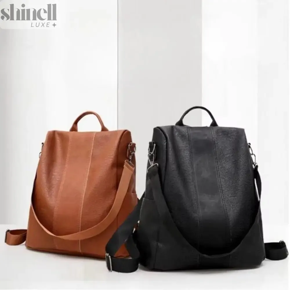 SmartGuard Leather Backpack
