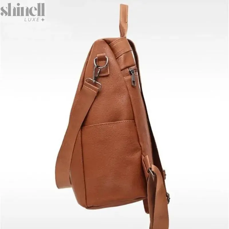 SmartGuard Leather Backpack