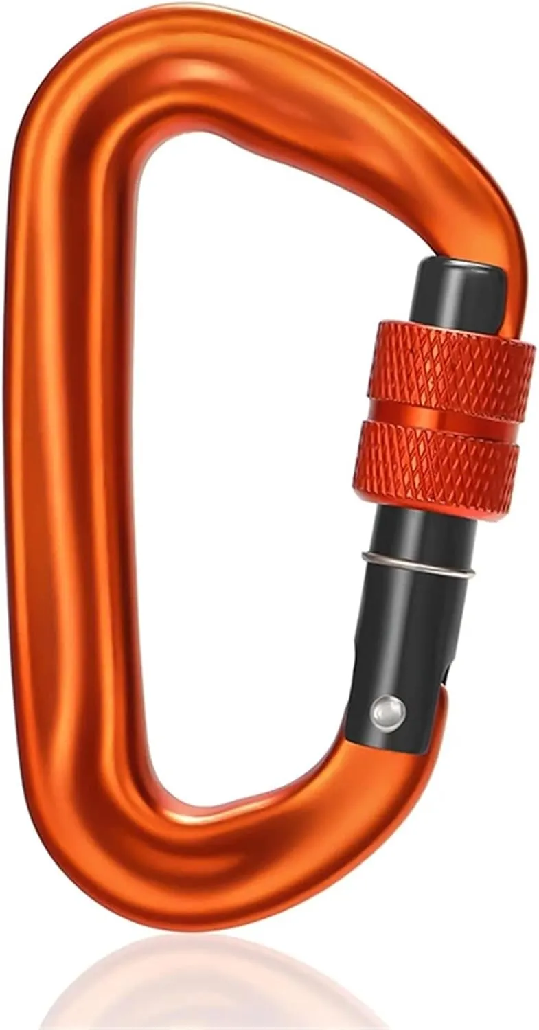 Snaps 2Pcs D-Shape Professional Climbing Carabiner Outdoor Sport Safety Locks for Keychains, Fishing and Outdoor Activitie