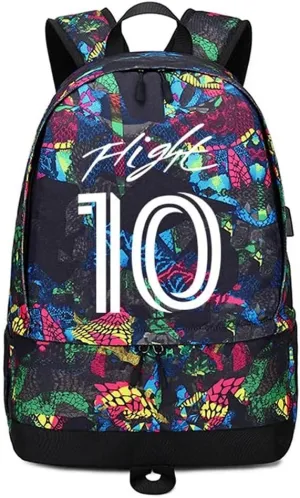 Soccer Player 10 Luminous Ball Storage Backpack Sports Equipment Depositary Multifunctional Bag For Men Women