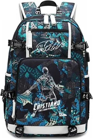 Soccer Player 7 Luminous Multifunction Backpack Travel Football Fans Bag For Men Women (Style 10)