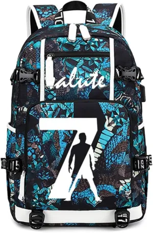 Soccer Player 7 Luminous Multifunction Backpack Travel Football Fans Bag For Men Women (Style 9)