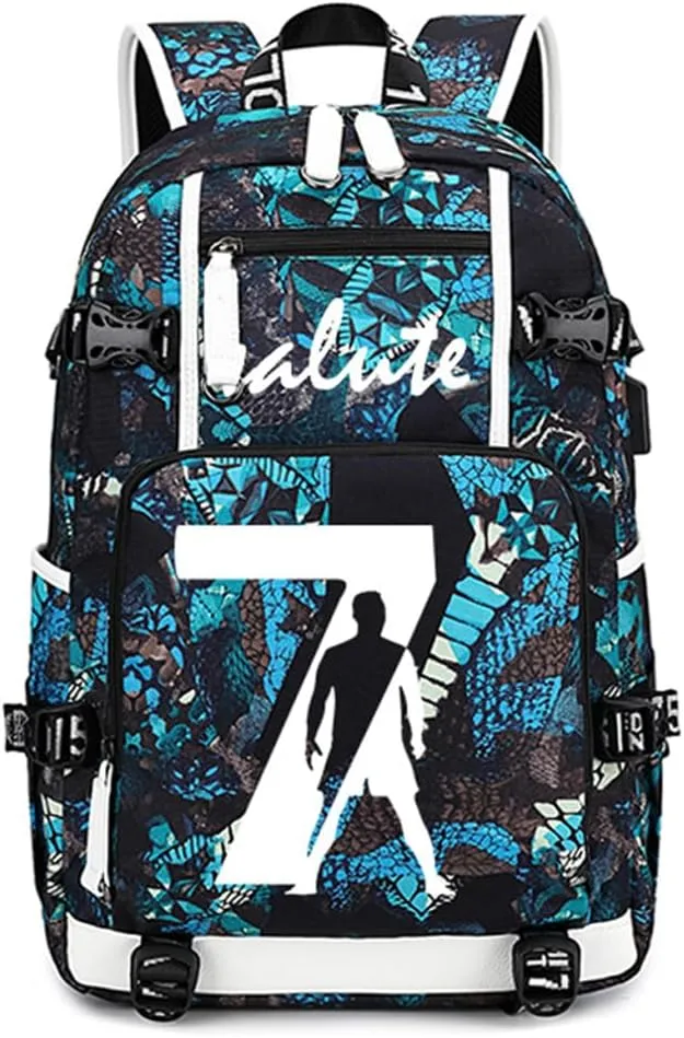 Soccer Player 7 Luminous Multifunction Backpack Travel Football Fans Bag For Men Women (Style 9)