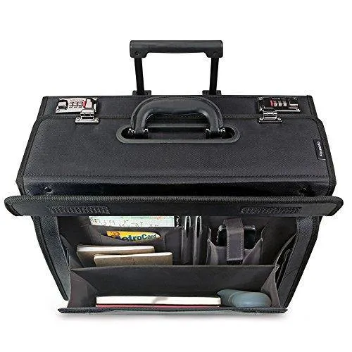 Solo Herald 15.6" Rolling Laptop Catalog Case with Dual Combination Locks