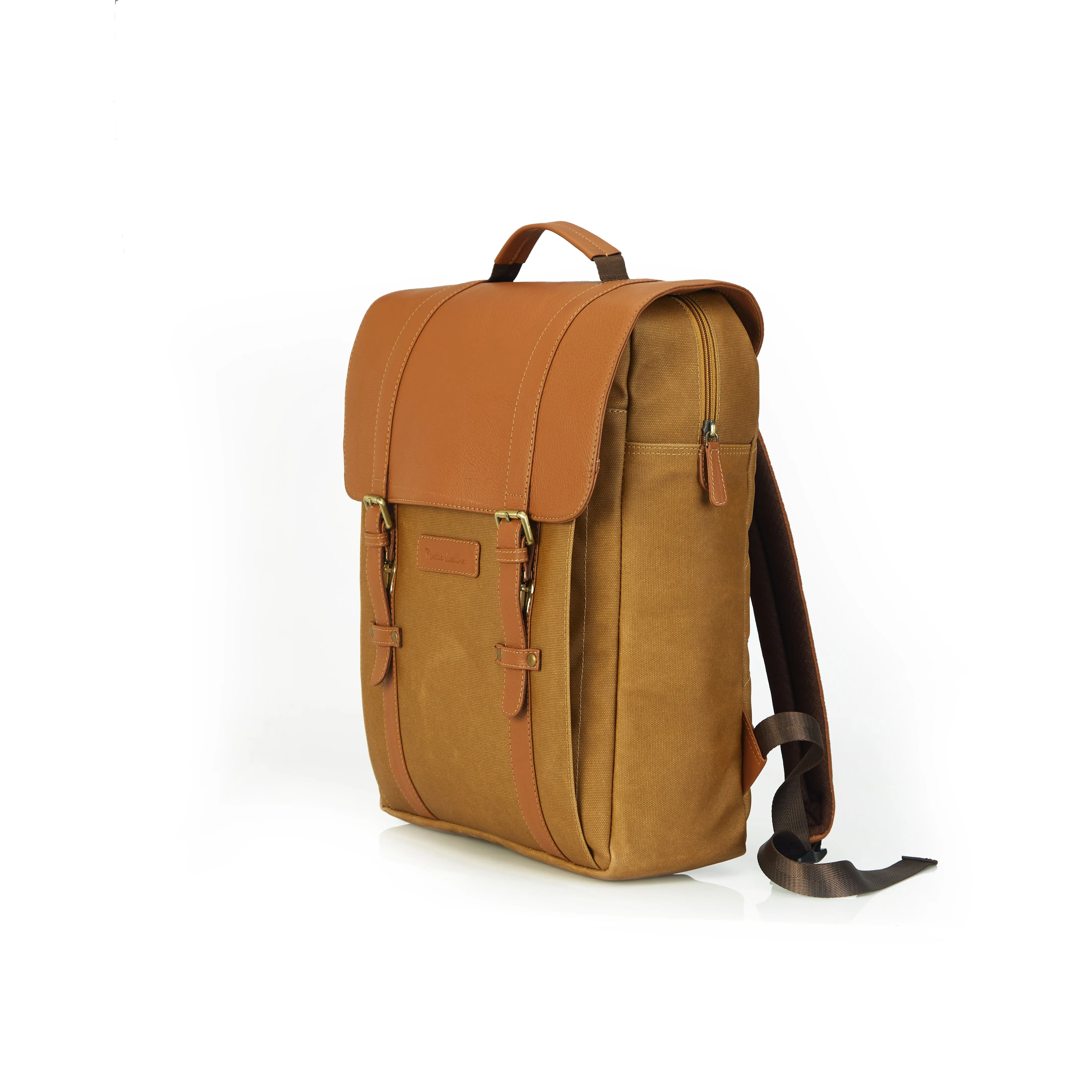 SOMAI  LEATHER BROOK CANVAS LEATHER BACKPACK