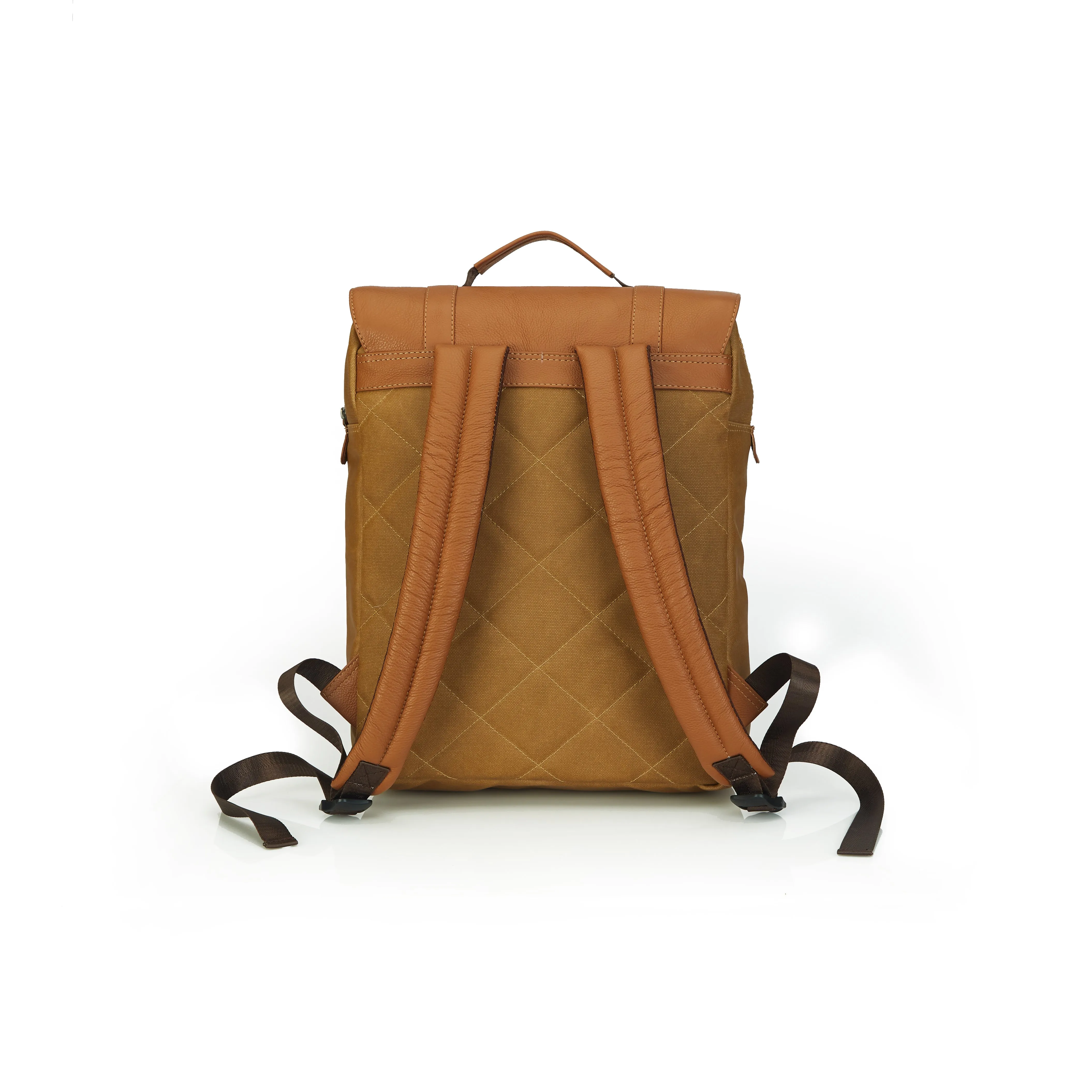 SOMAI  LEATHER BROOK CANVAS LEATHER BACKPACK