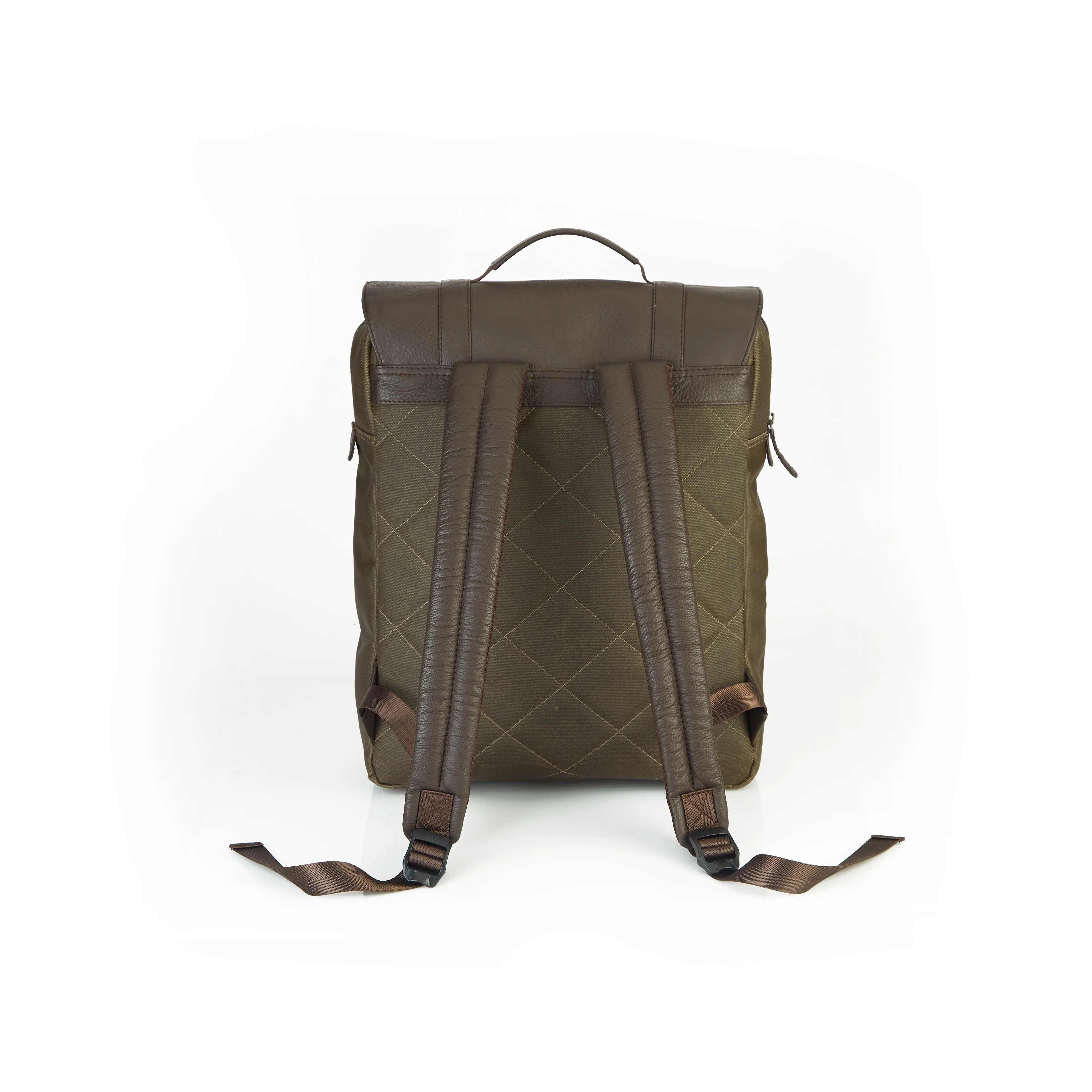 SOMAI  LEATHER BROOK CANVAS LEATHER BACKPACK