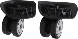 Sonew 1 Pair A88 Porous Wheel, Black and Wihte Suitcase Luggage Replacement Casters for Travel Bags, Large Size for Carry on Suitcase Repair (L Black)