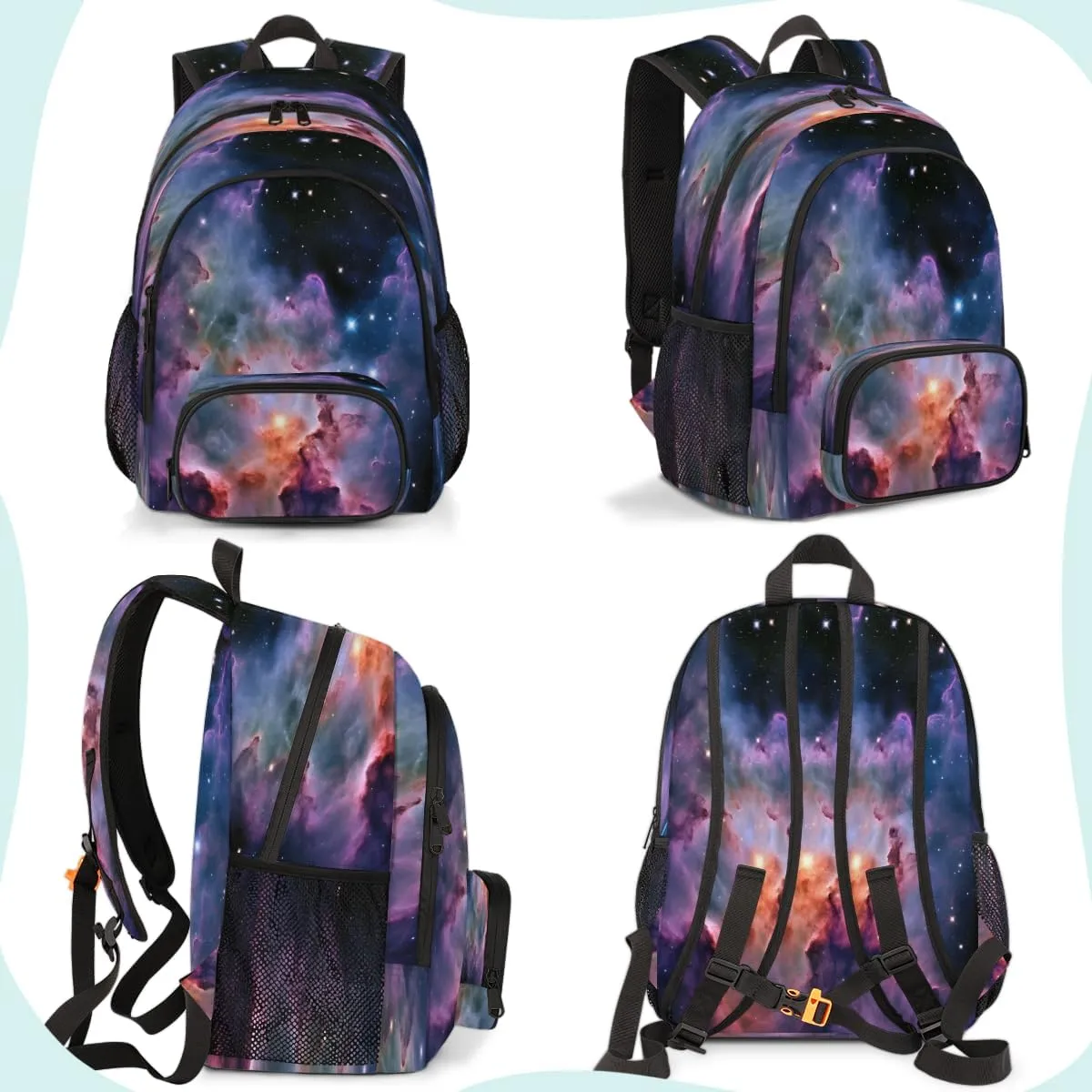 Space Laptop Backpack for Women Men, 18.3 Inch Travel Work Backpacks, Galaxy Outer Nebula Stars Waterproof Computer Casual Daypack Nurse Teacher Bags