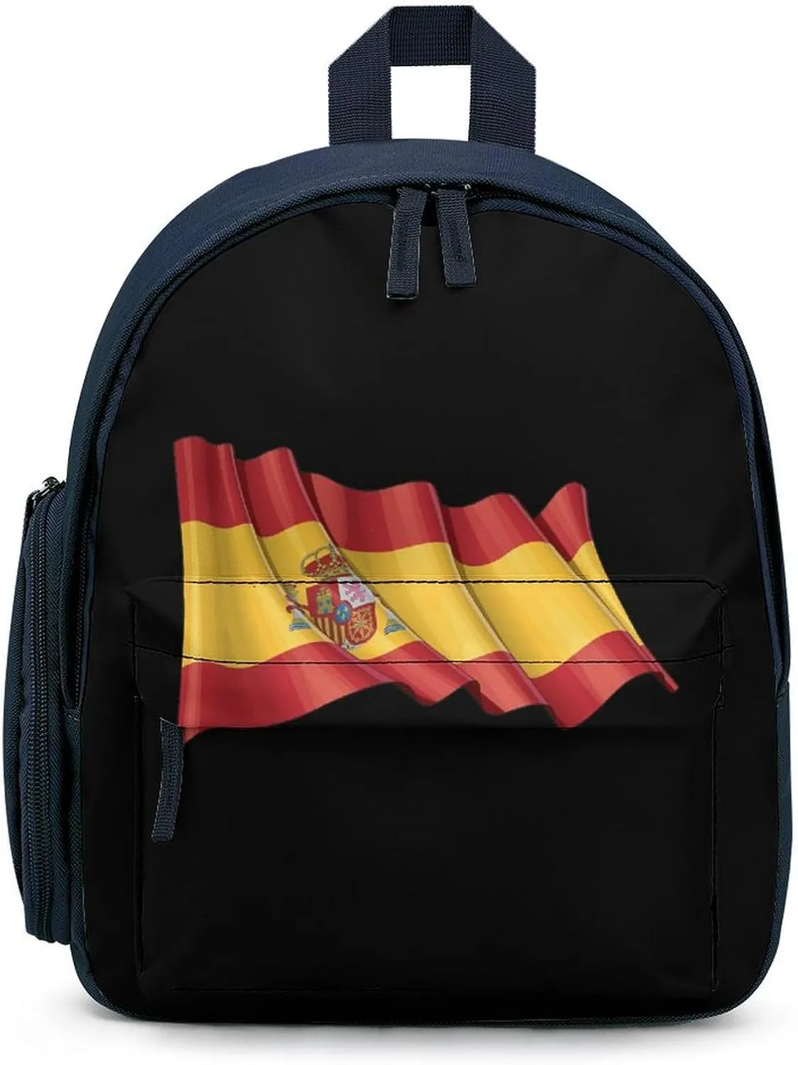 Spain Flag Simple Backpack Lightweight Cute Printing Shoulder Bag Family Travel Blue-style
