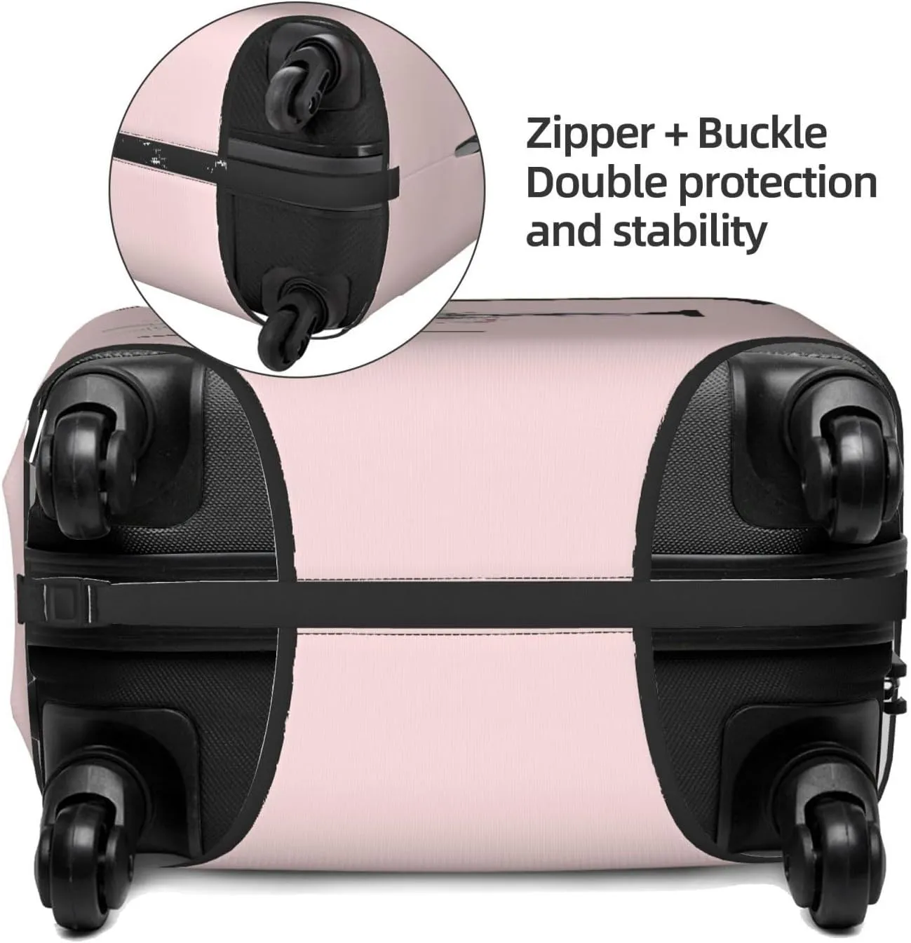 Spandex Travel Luggage Cover Cute Pink Suitcase Protector Bag,Black Letter F With Boho Floral Flowers Leaves Anti-Scratch,Dust-Proof Washable Suitcase Sleeve For Kid Adult,Xl (For 29-32 Inch Luggage)
