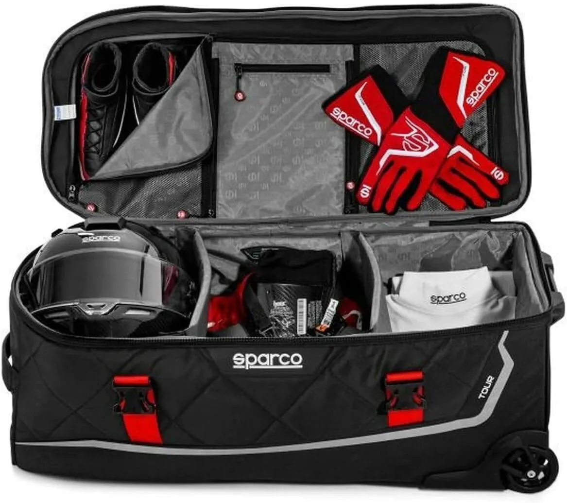 Sparco Travel Bag, Black/Red, L