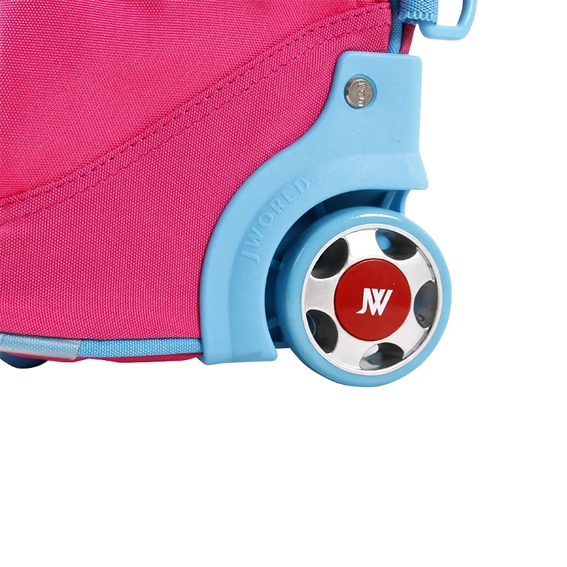 Sparkle 15 Inch Kids Rolling Backpack / Carry On in Pink