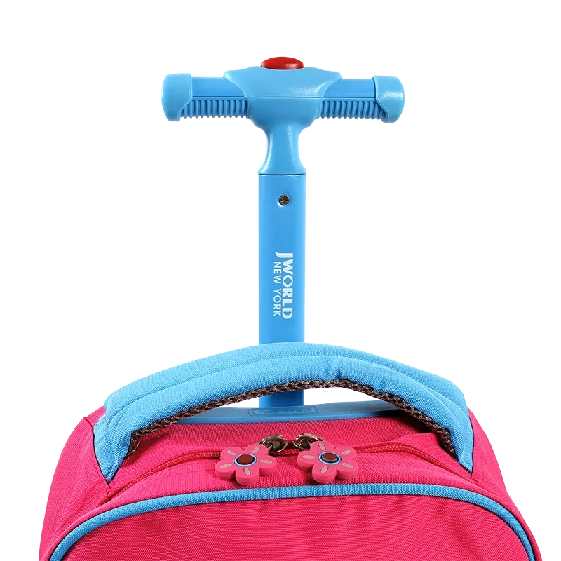 Sparkle 15 Inch Kids Rolling Backpack / Carry On in Pink