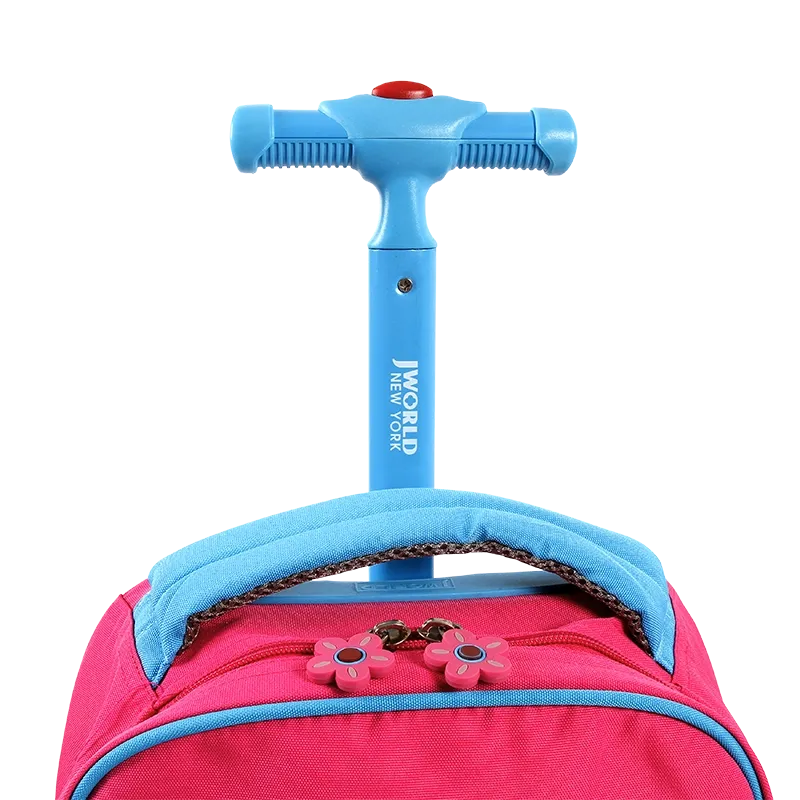 Sparkle 15 Inch Kids Rolling Backpack / Carry On in Pink