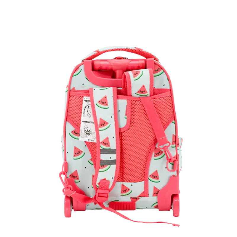 Sparkle 15 Inch Kids Rolling Backpack / Carry On in Watermelon