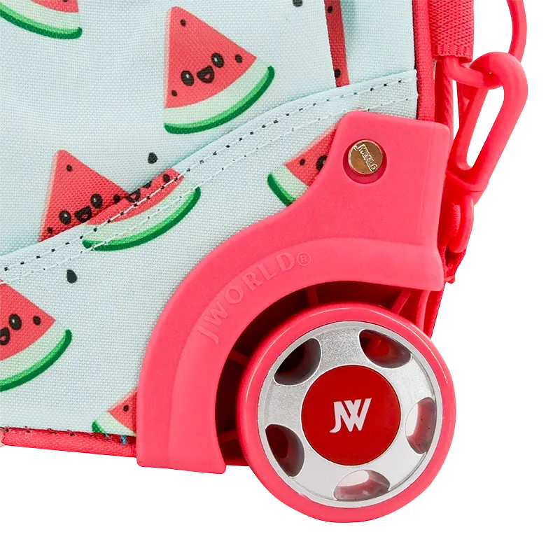 Sparkle 15 Inch Kids Rolling Backpack / Carry On in Watermelon