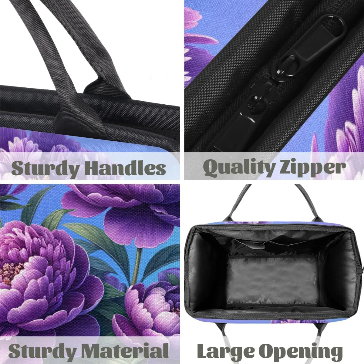 Spring Purple Floral Small Overnight Weekender Tote Bag for Women Men Foldable Travel Duffel Bags Lightweight Sports Gym Bag Waterproof Carry On Luggage Weekender Bag for Traveling Gifts