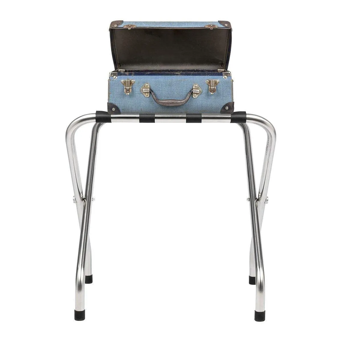 Stainless Steel Foldable Luggage Rack Hotel Room Portable Shelf Suitcase Holder