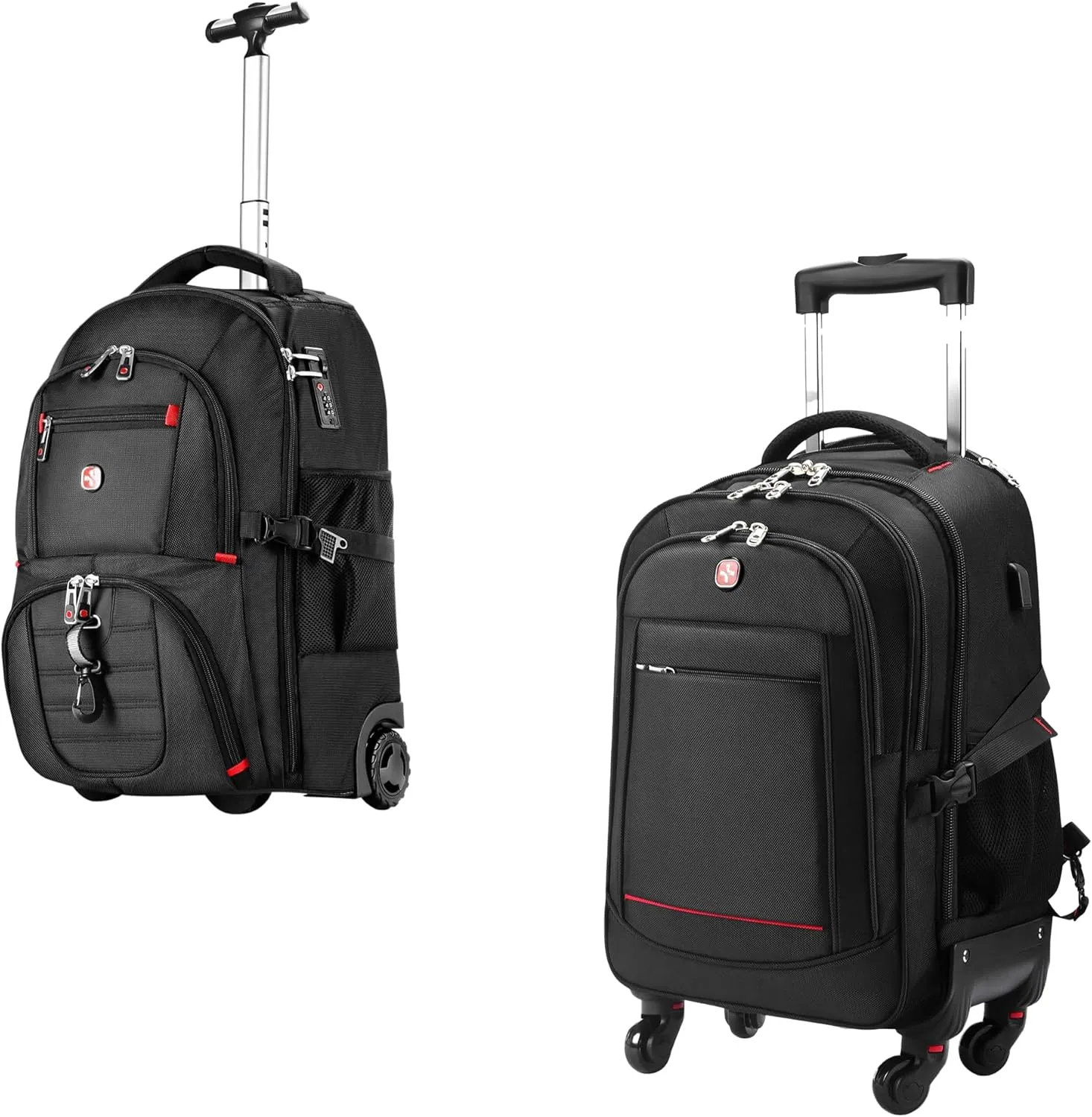 star cloud TSA Friendly SC 4-Wheel and 2-Wheel Rolling Backpack