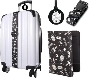 Star Wars Travel 3-Piece Set with Passport Holder, Bag Tag, and Luggage Strap, Star Wars Accessories Official License