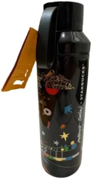 Starbucks Limited Edition 2025 Marcos Chin x New York City Stainless Steel Water Bottle, 20 oz – NYC-Inspired Artwork