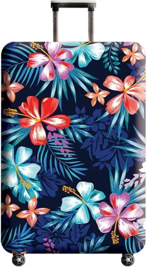 Suitcase Cover, Carry on Luggage Cover Protector - Travel Elastic Spandex Luggage Covers Fits 22 to 24 Inch Flower