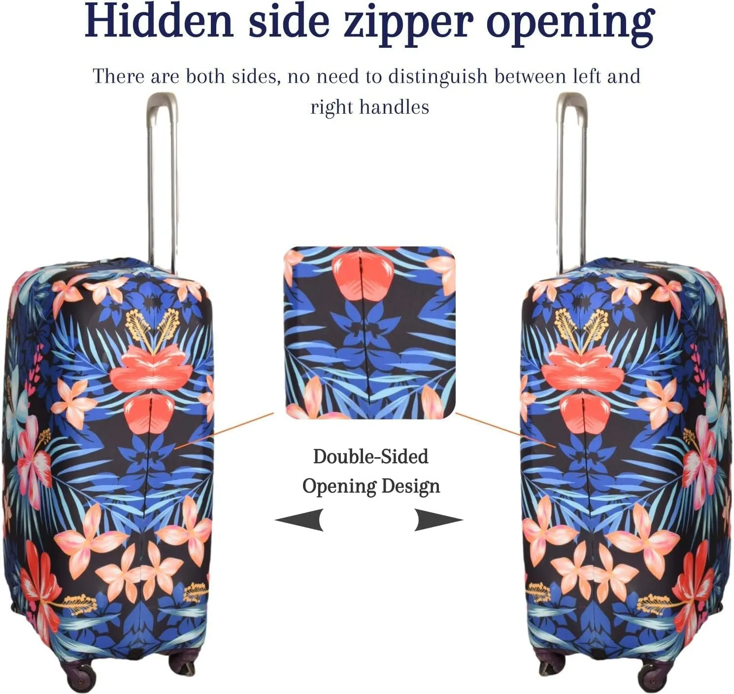 Suitcase Cover, Carry on Luggage Cover Protector - Travel Elastic Spandex Luggage Covers Fits 22 to 24 Inch Flower