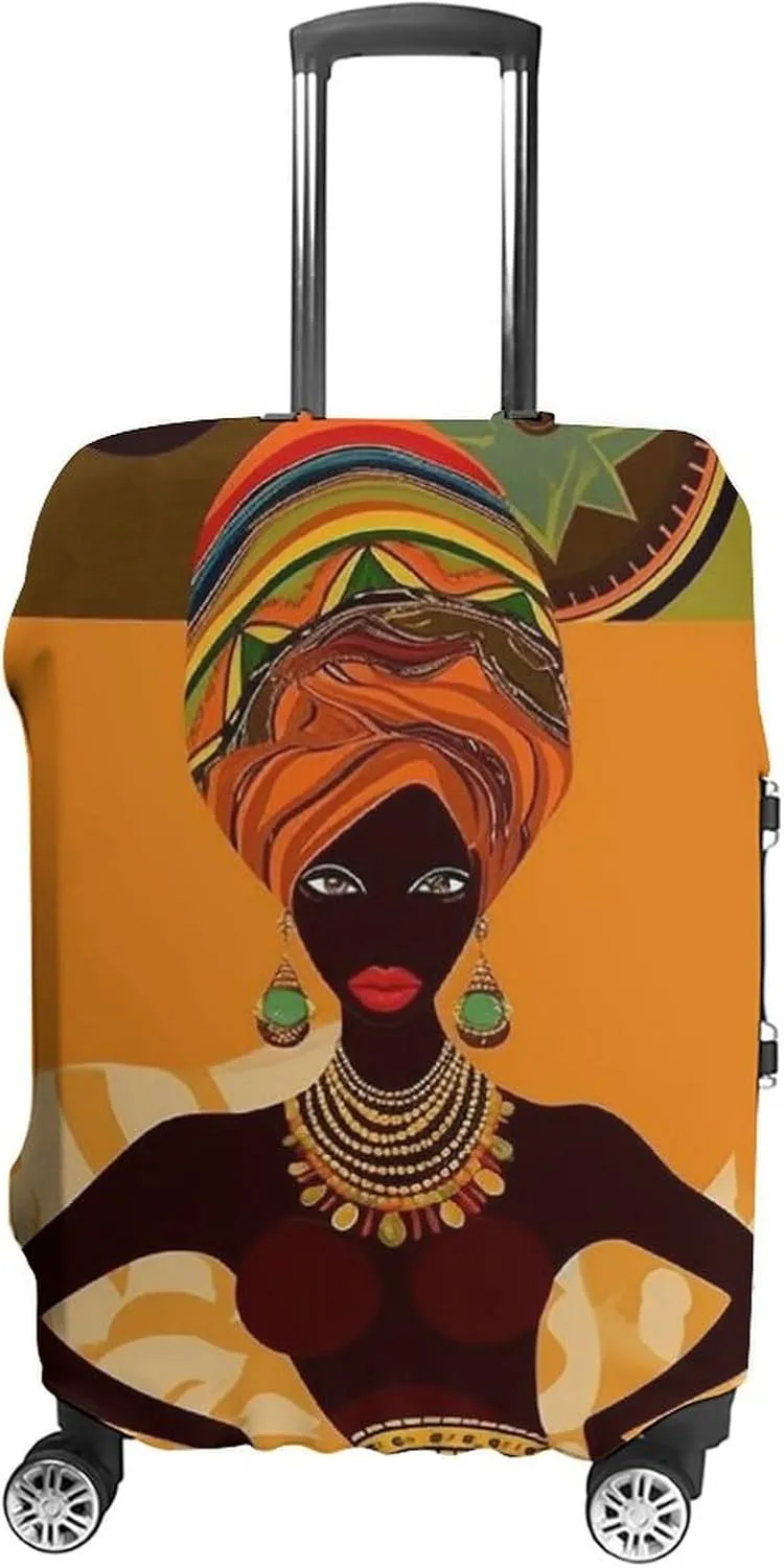 Suitcase Covers for Luggage African Woman Fashion Luggage Cover Washable Protector Waterproof Suitcase Cover Anti-scratch Travel Suitcases Covers Case for 19-32 Inch Luggages S