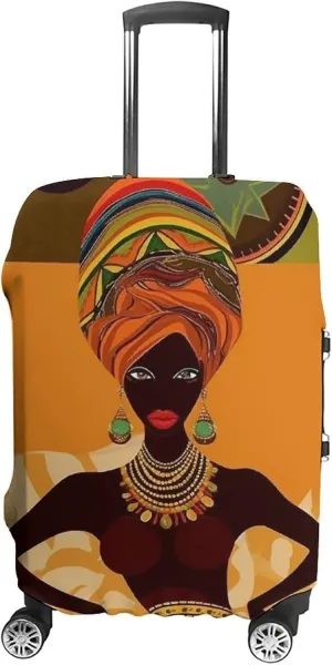 Suitcase Covers for Luggage African Woman Fashion Luggage Cover Washable Protector Waterproof Suitcase Cover Anti-scratch Travel Suitcases Covers Case for 19-32 Inch Luggages S