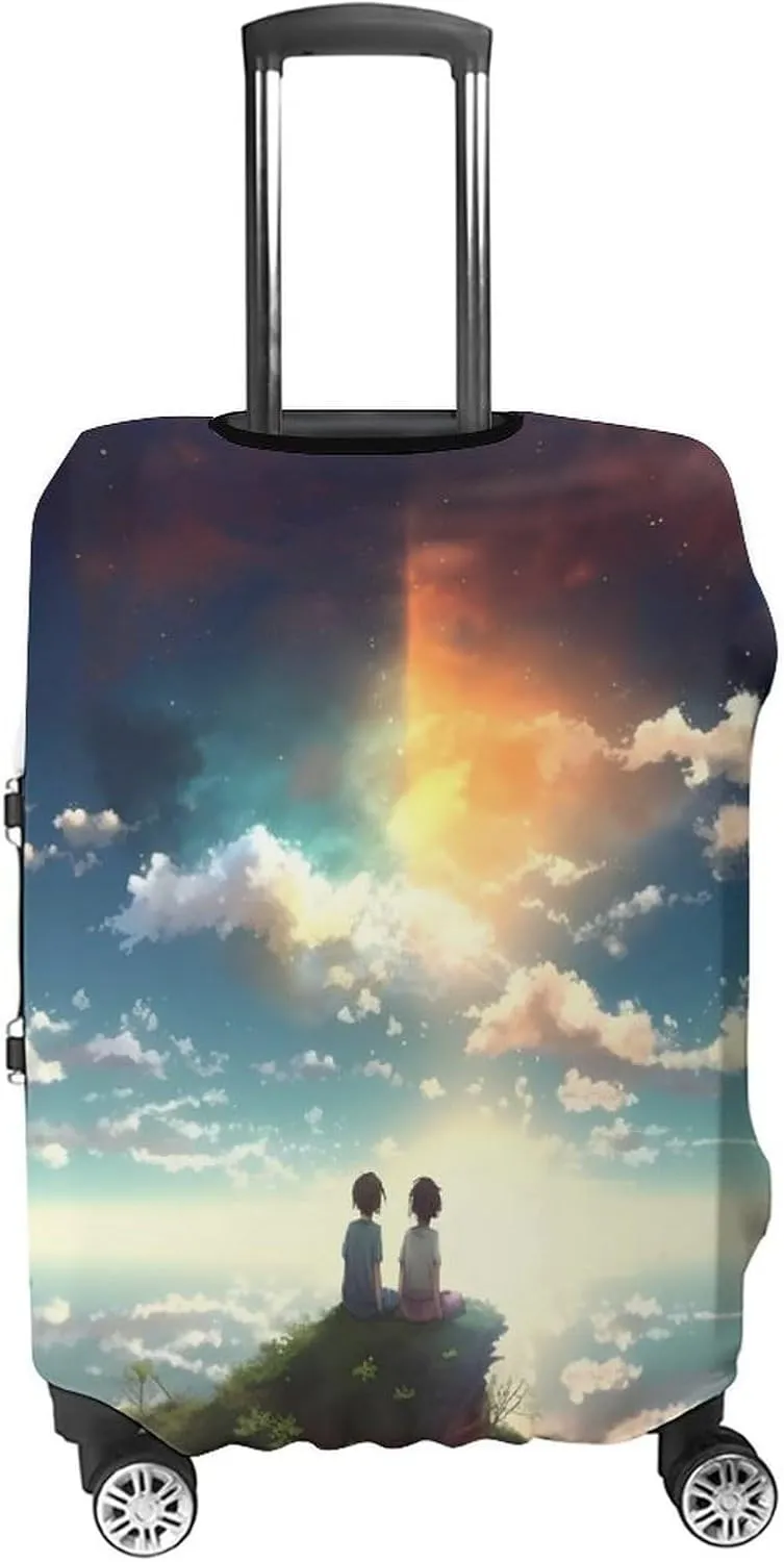 Suitcase Covers for Luggage Anime Sky Fashion Luggage Cover Washable Protector Waterproof Suitcase Cover Anti-scratch Travel Suitcases Covers Case for 19-32 Inch Luggages M