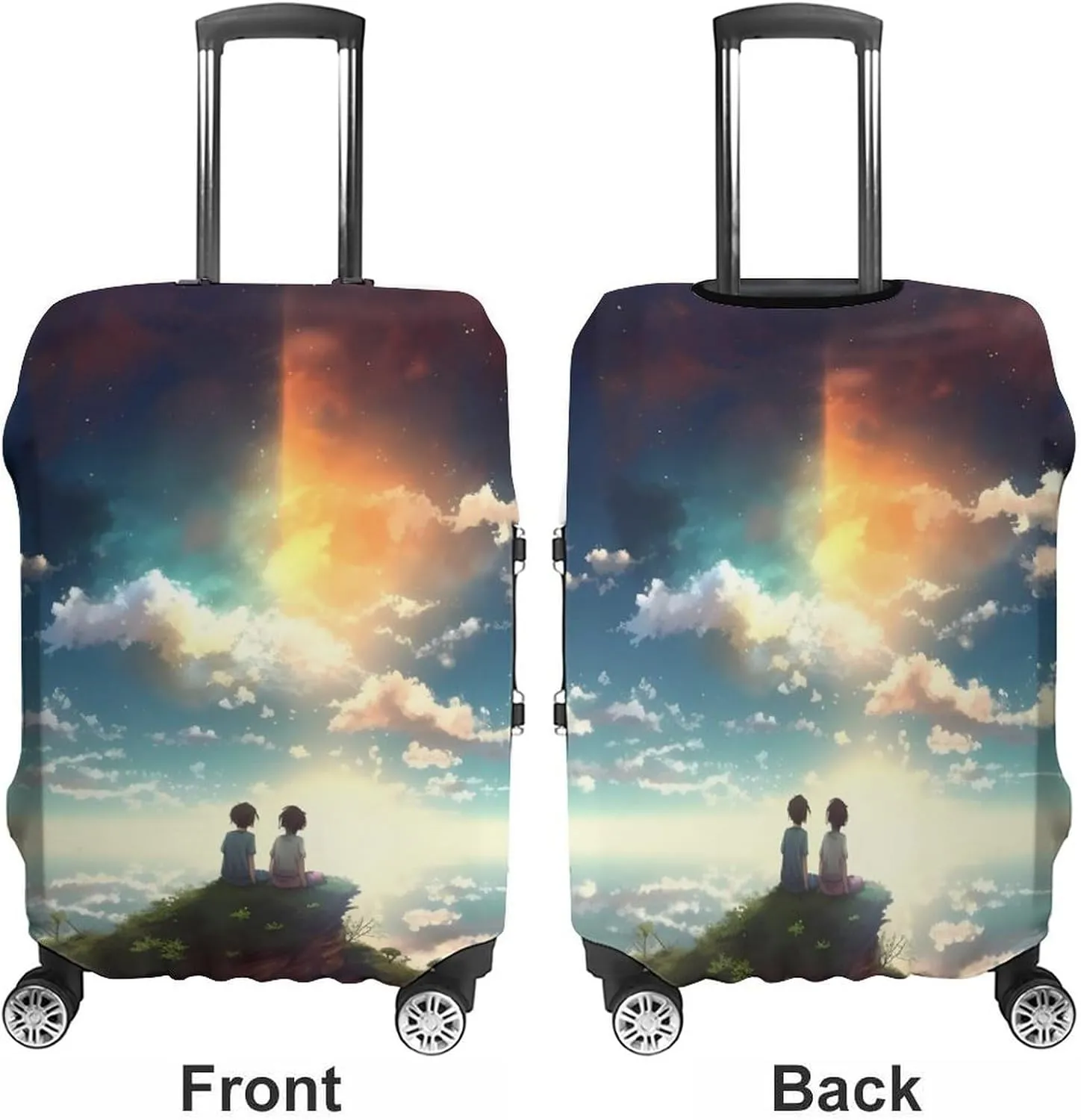 Suitcase Covers for Luggage Anime Sky Fashion Luggage Cover Washable Protector Waterproof Suitcase Cover Anti-scratch Travel Suitcases Covers Case for 19-32 Inch Luggages M