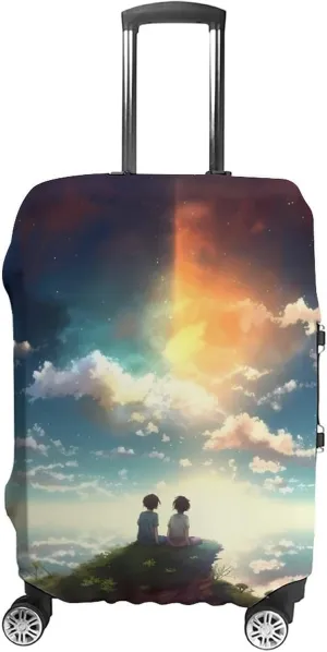 Suitcase Covers for Luggage Anime Sky Fashion Luggage Cover Washable Protector Waterproof Suitcase Cover Anti-scratch Travel Suitcases Covers Case for 19-32 Inch Luggages M
