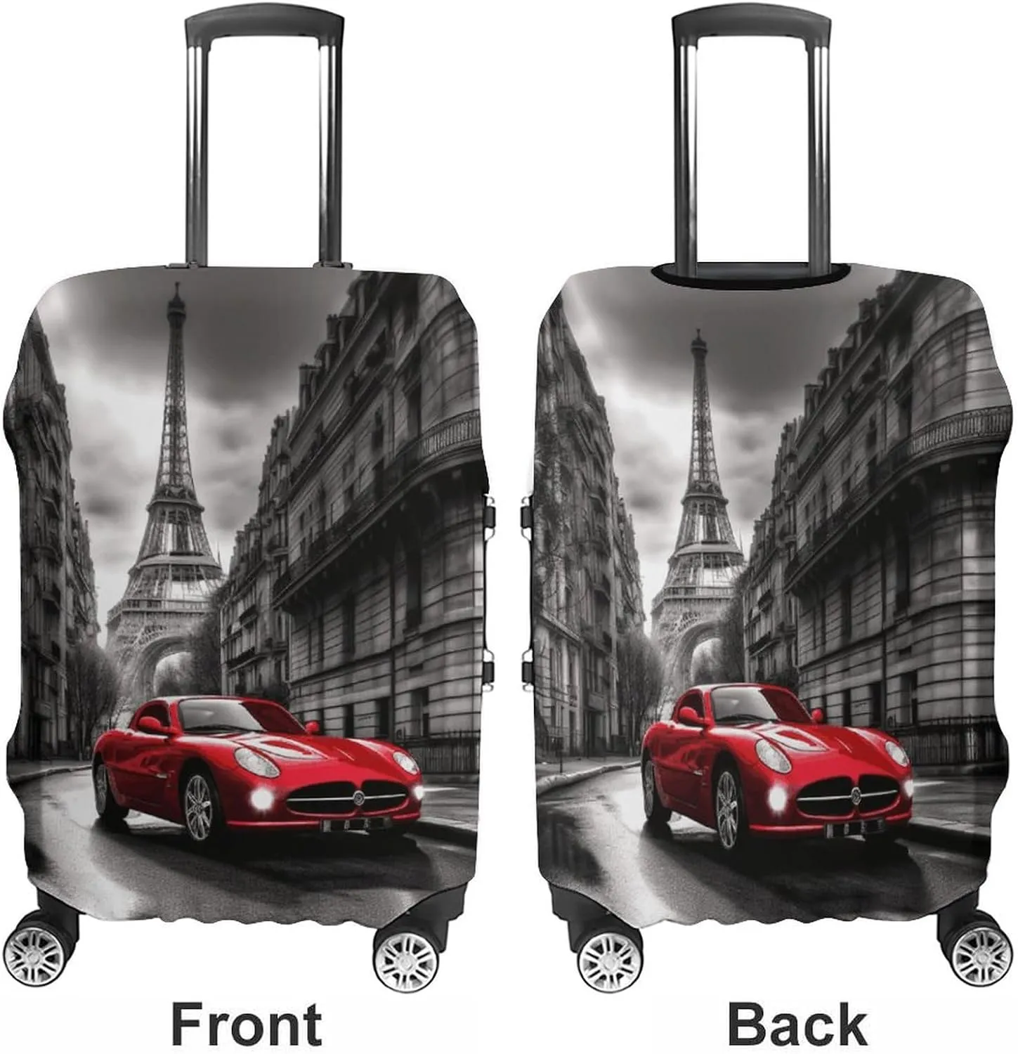 Suitcase Covers for Luggage City Street Red Car Fashion Luggage Cover Washable Protector Waterproof Suitcase Cover Anti-scratch Travel Suitcases Covers Case for 19-32 Inch Luggages S