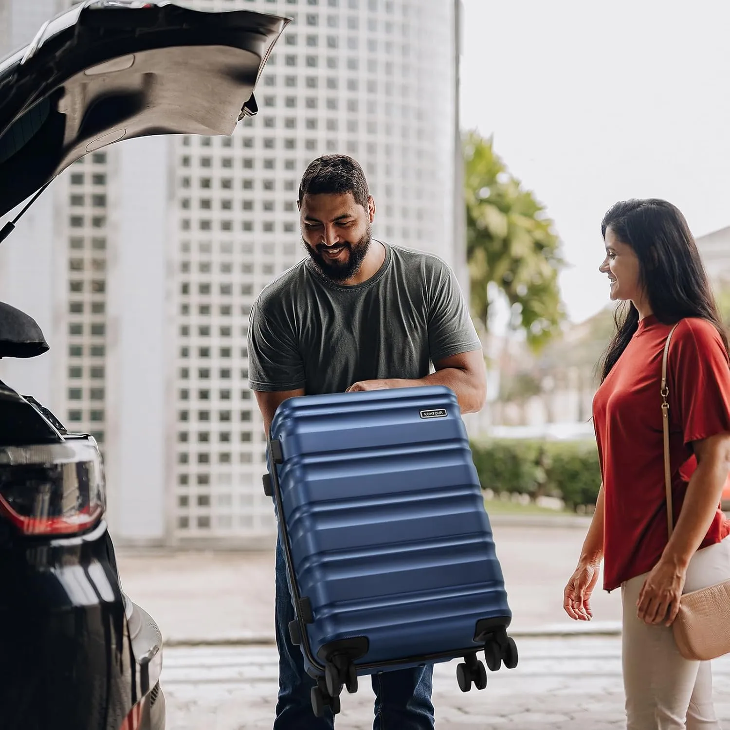 Suitcase Set 3 Piece, 20 IN Carry On Luggage with PC Hard Shell, TSA Lock Spinner Wheels Extension Handle Suitcase Set