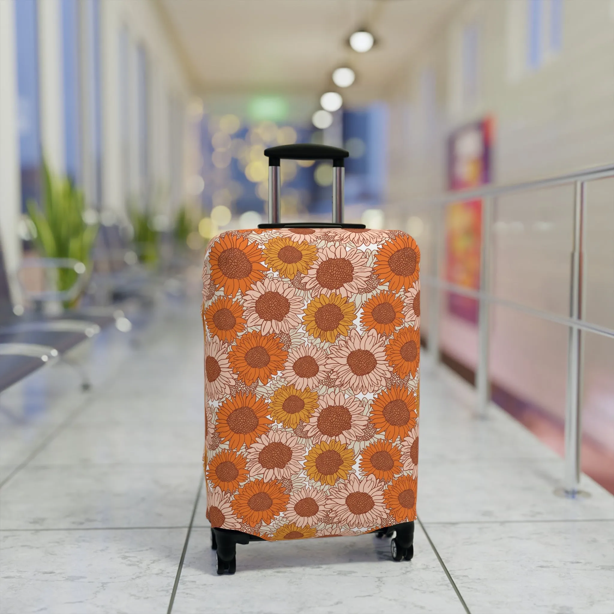 Sunflower Luggage Cover - Stylish Floral Suitcase Cover