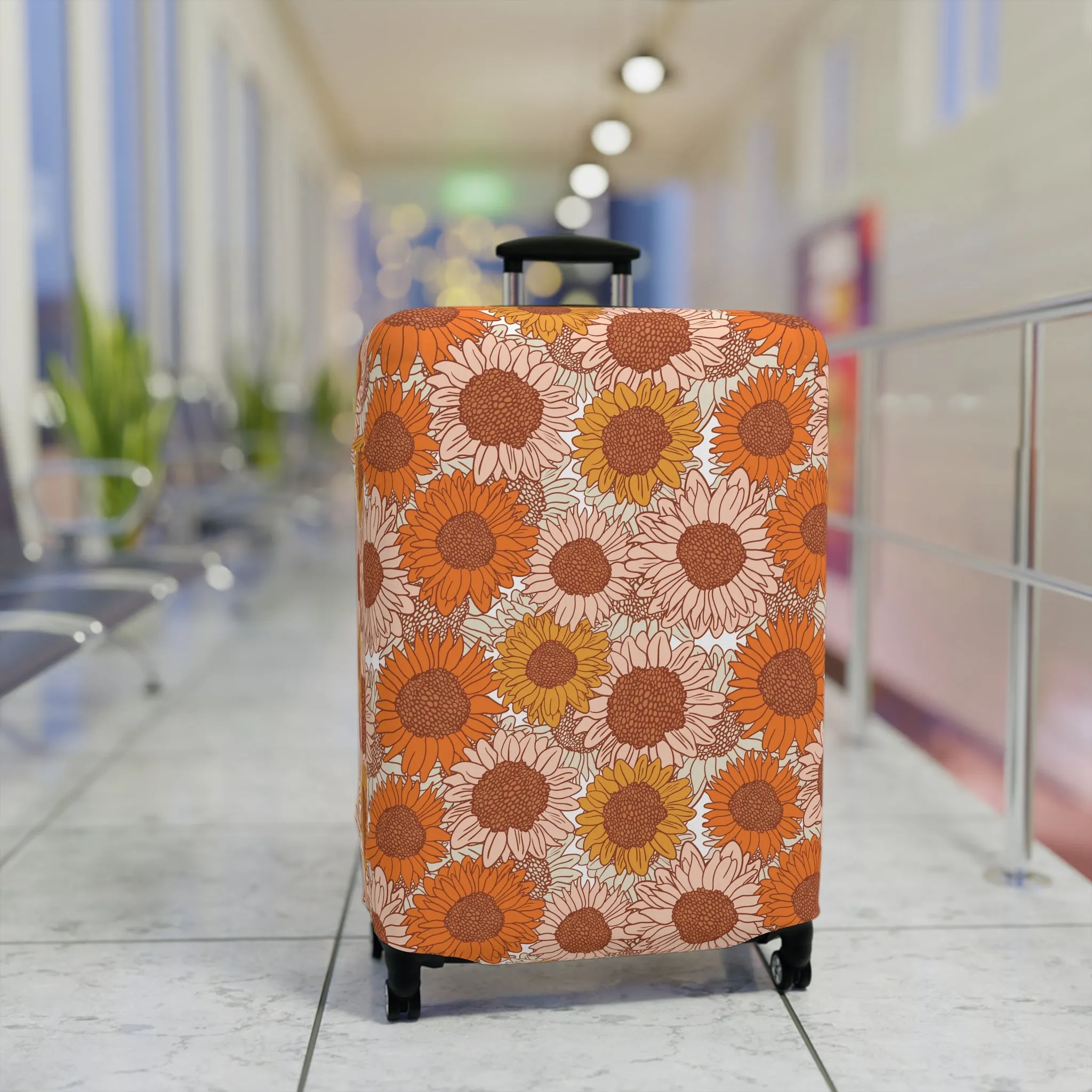 Sunflower Luggage Cover - Stylish Floral Suitcase Cover
