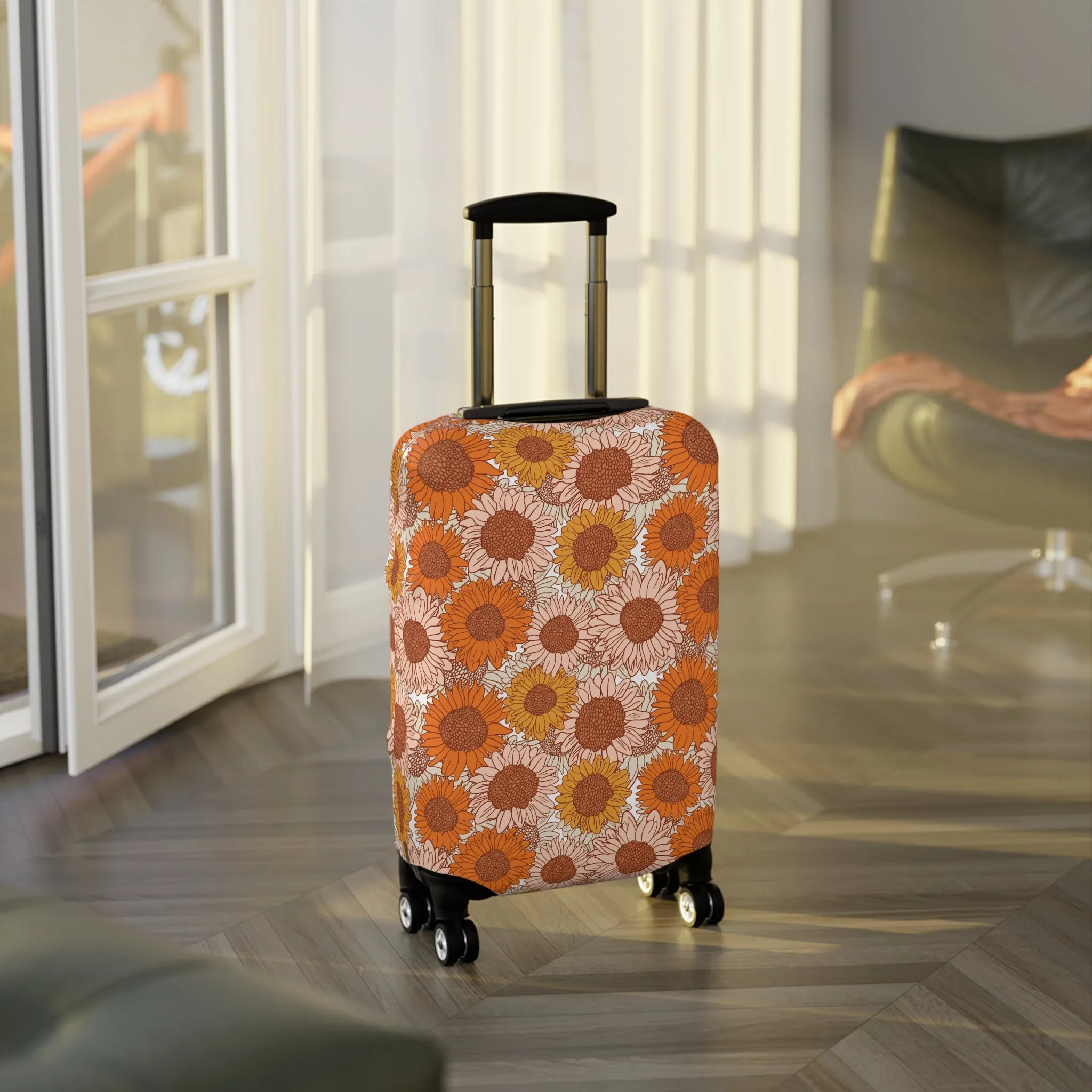 Sunflower Luggage Cover - Stylish Floral Suitcase Cover