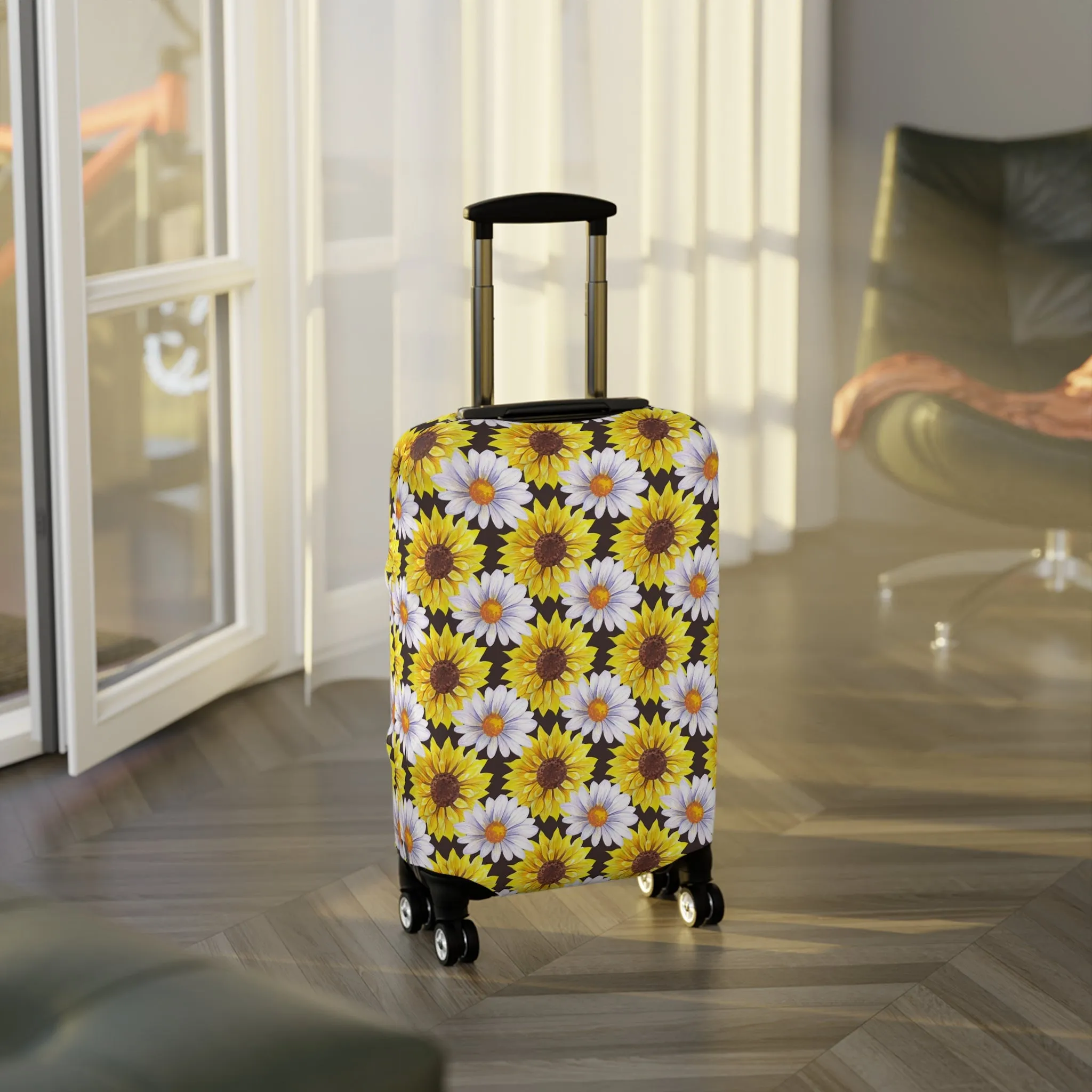 Sunflower Luggage Cover - Stylish Floral Suitcase Cover