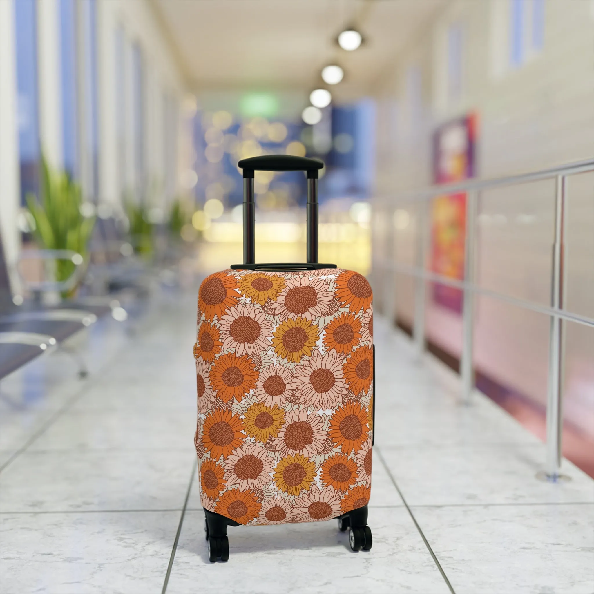 Sunflower Luggage Cover - Stylish Floral Suitcase Cover