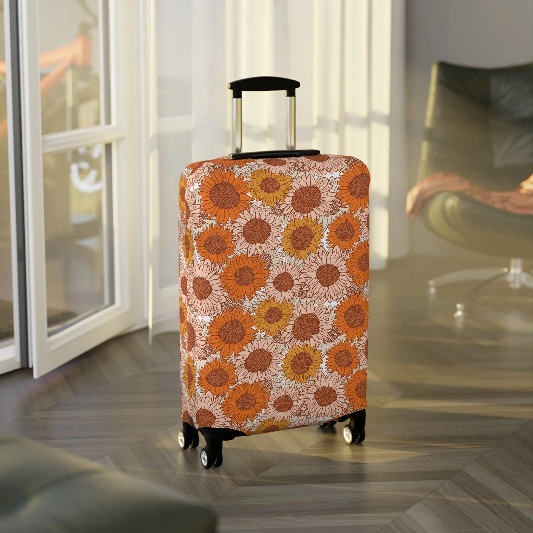 Sunflower Luggage Cover - Stylish Floral Suitcase Cover