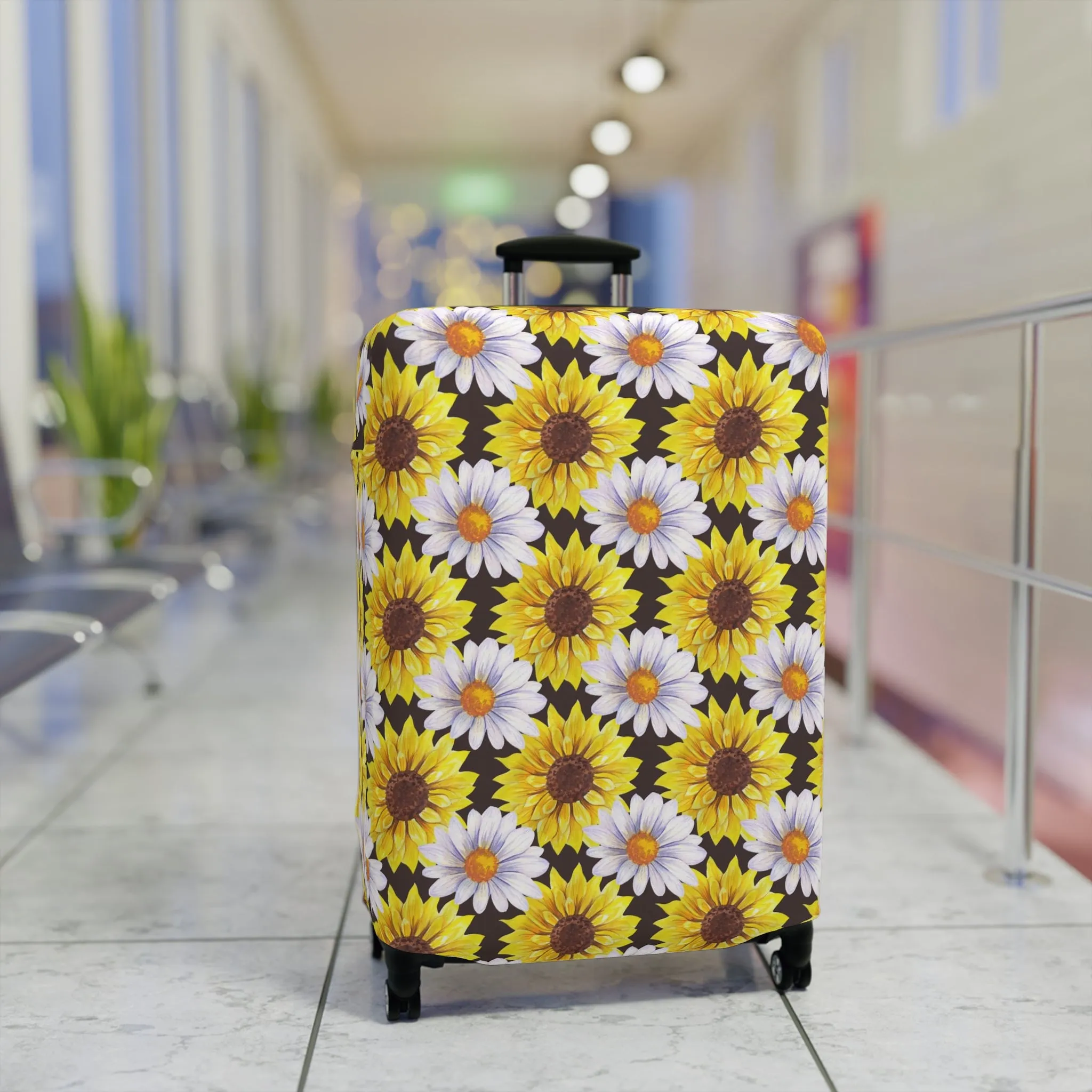 Sunflower Luggage Cover - Stylish Floral Suitcase Cover