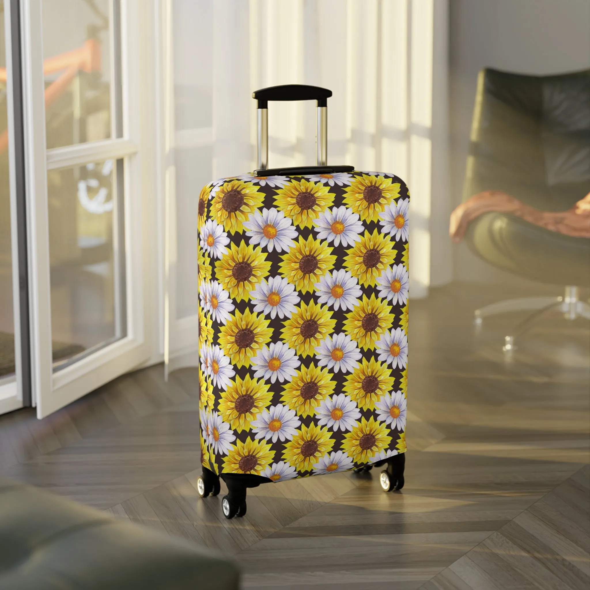 Sunflower Luggage Cover - Stylish Floral Suitcase Cover