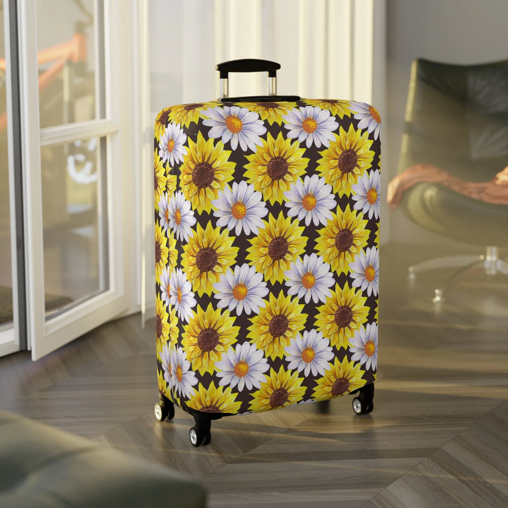 Sunflower Luggage Cover - Stylish Floral Suitcase Cover