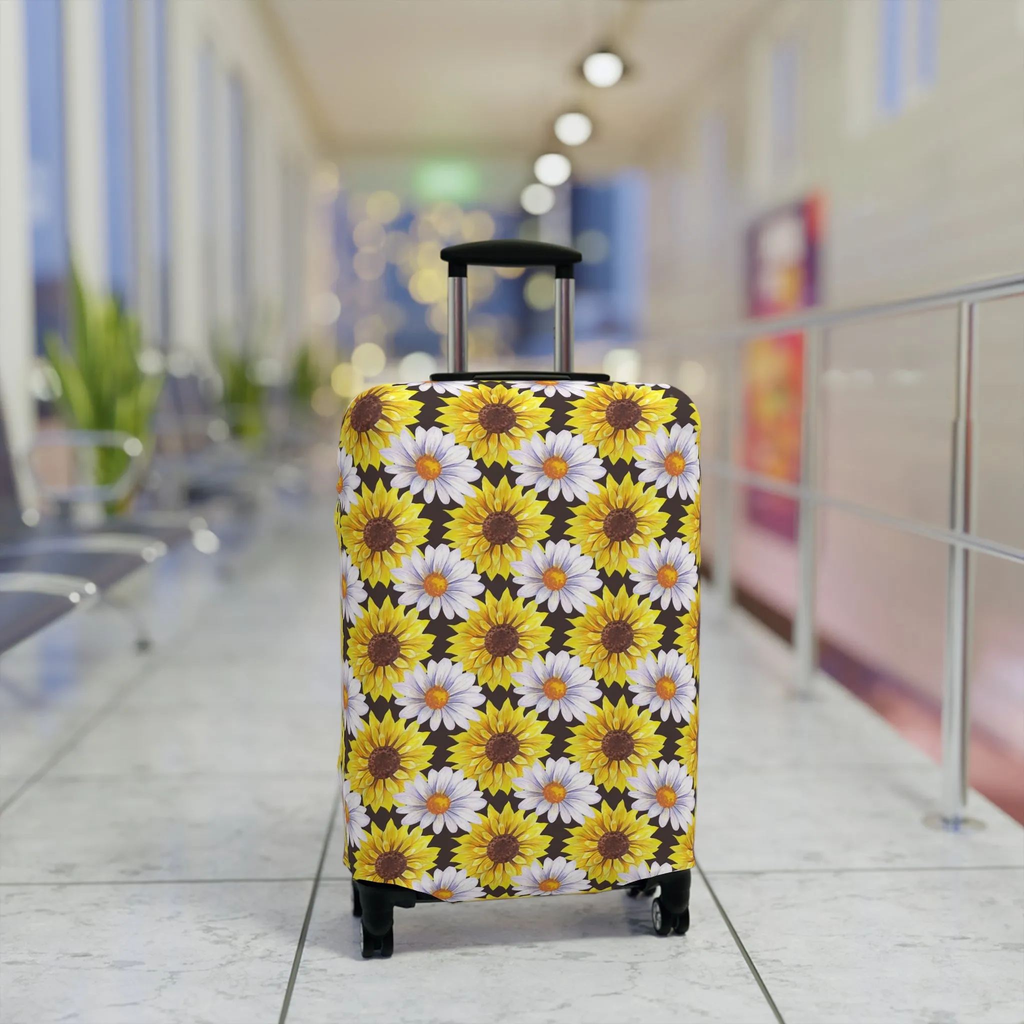 Sunflower Luggage Cover - Stylish Floral Suitcase Cover
