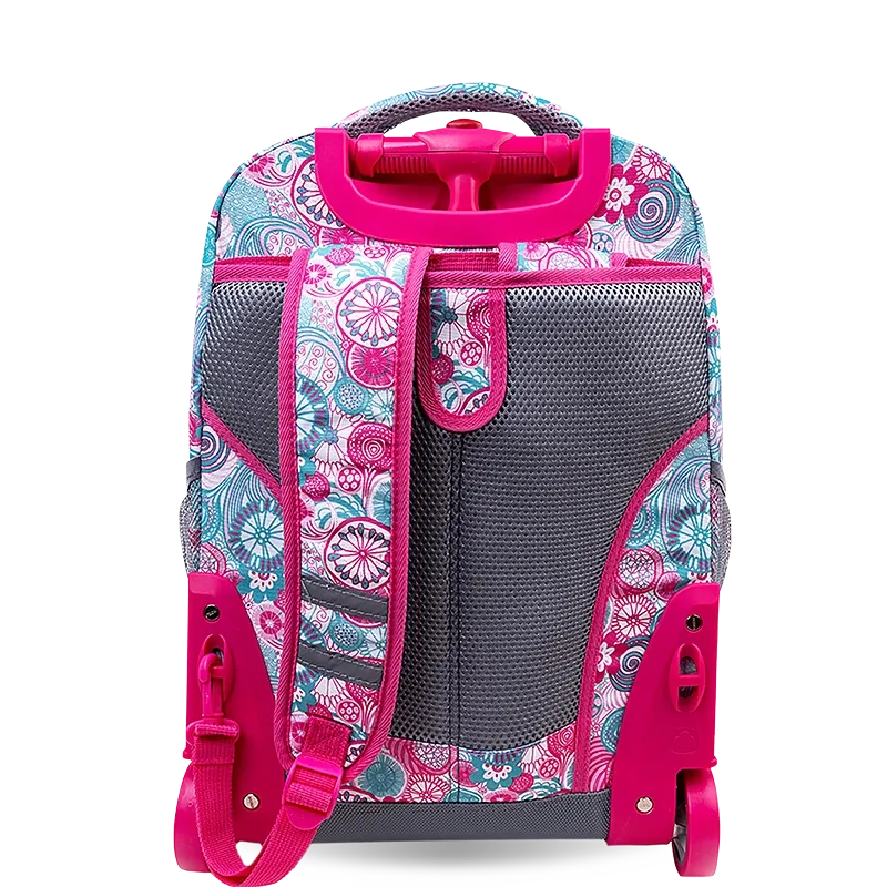 Sunrise Rolling Backpack (18 Inch) in Blue Raspberry