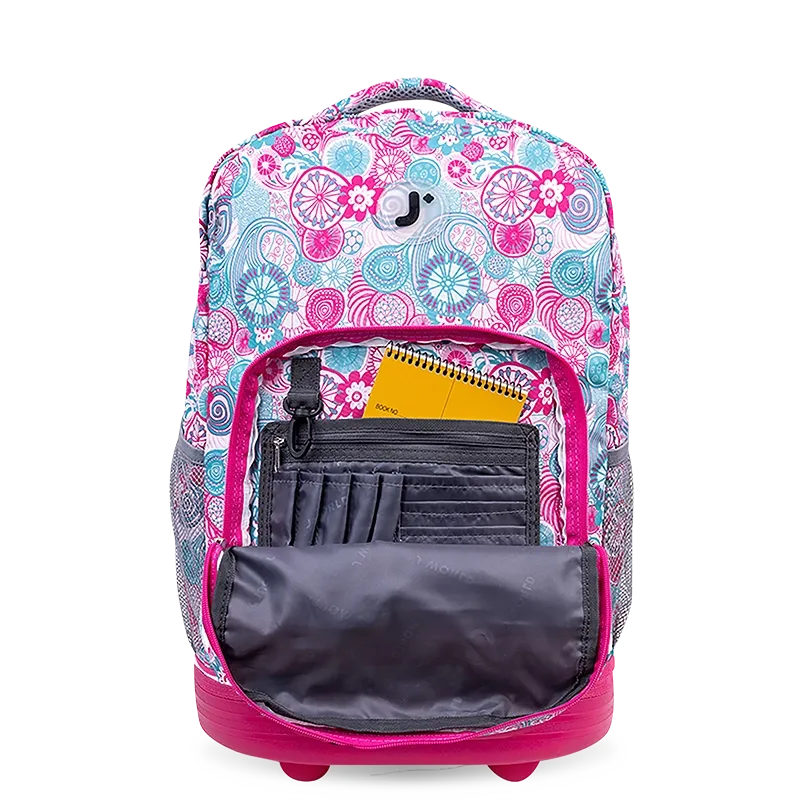 Sunrise Rolling Backpack (18 Inch) in Blue Raspberry