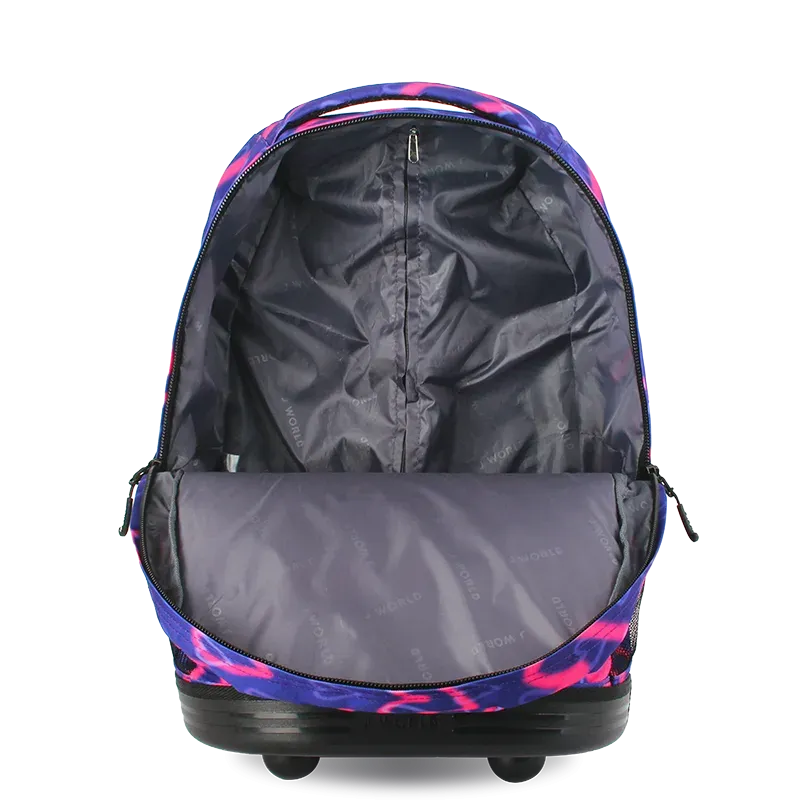 Sunrise Rolling Backpack (18 Inch) in Heart Spray