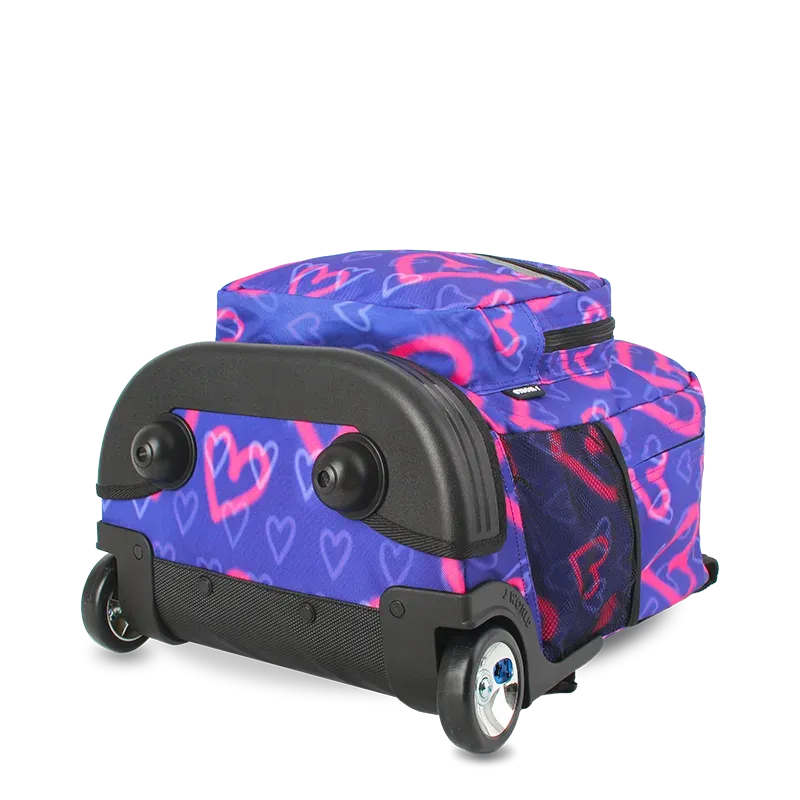 Sunrise Rolling Backpack (18 Inch) in Heart Spray