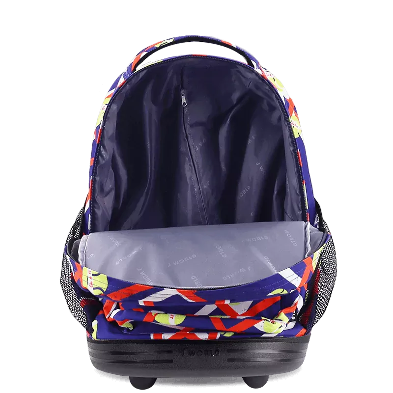 Sunrise Rolling Backpack (18 Inch) in Tennisy